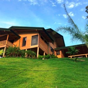 Construction of treated wood houses in Costa Rica